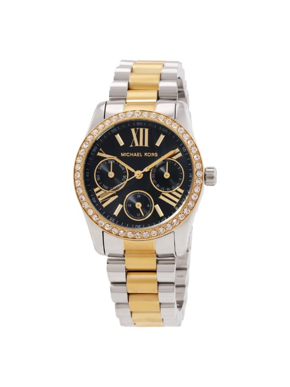 NWT Michael Kors Mini Lexington Quartz Black Dial Ladies Watch